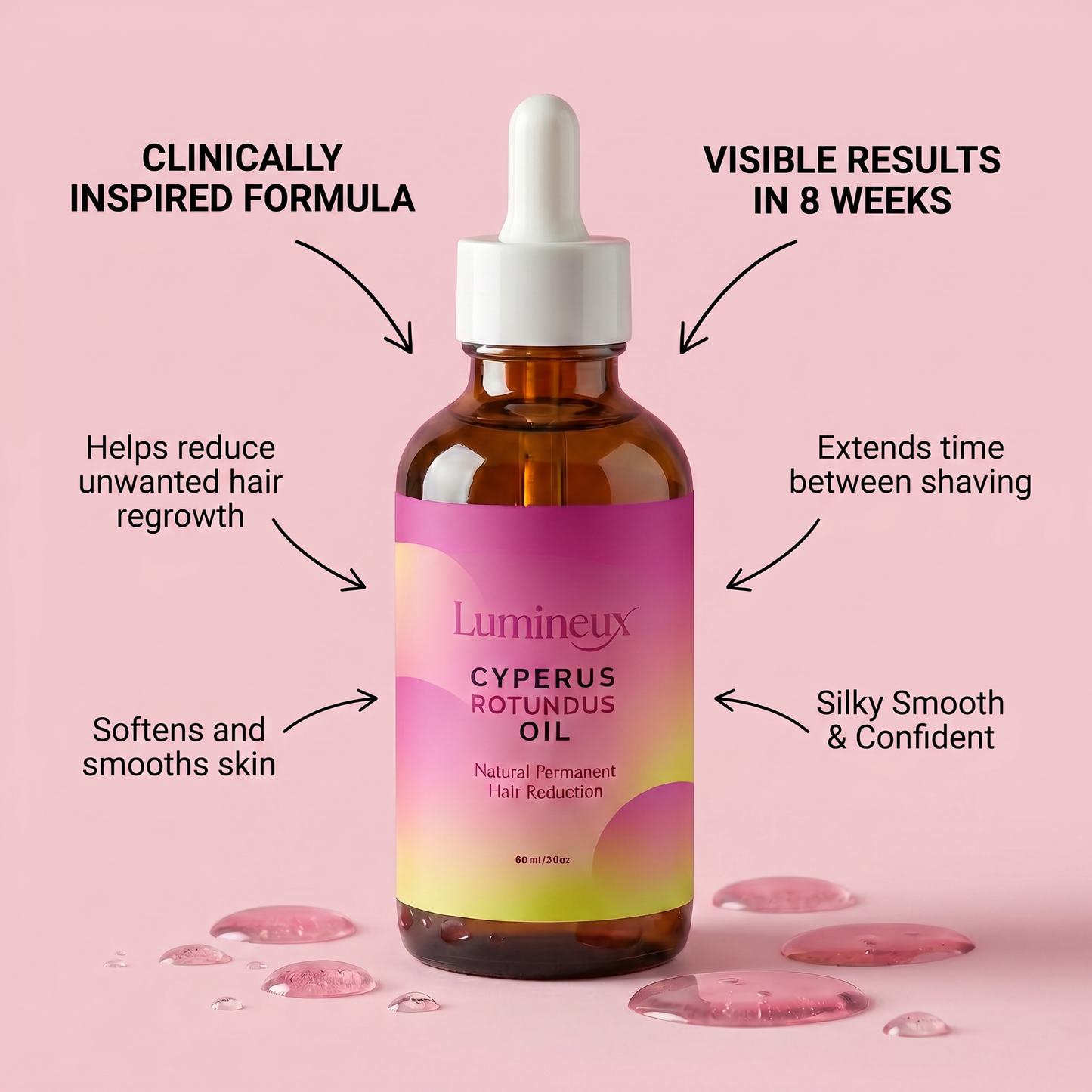 Lumineux Cyperus Rotundus Hair Reduction Oil