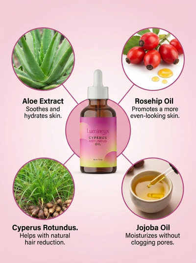 Lumineux Cyperus Rotundus Hair Reduction Oil